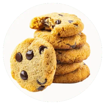 Chocolate chip cookies with allulose sweetener.