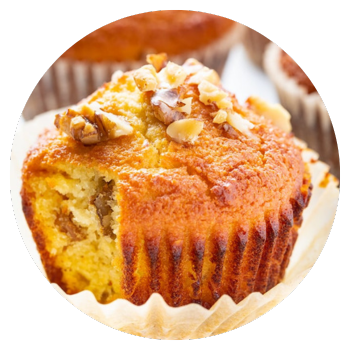 Banana muffins sweetened with allulose.