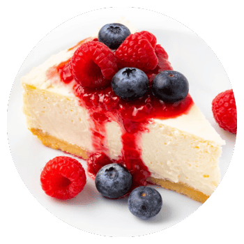 Sugar-free cheesecake made with Besti powdered monk fruit sweetener.