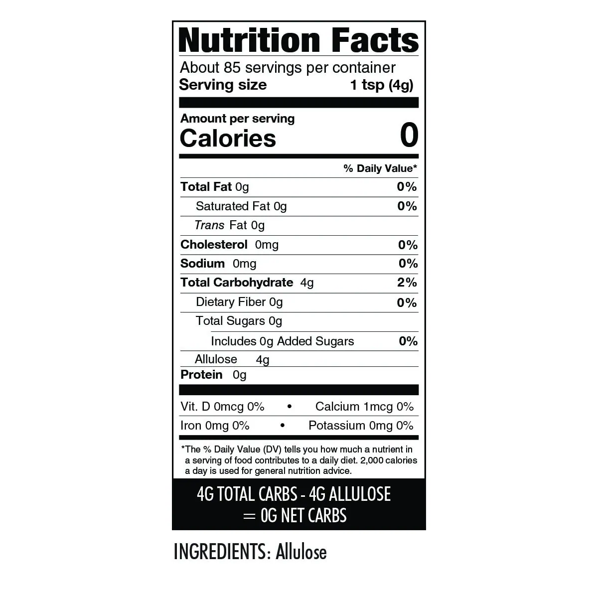 wholesomeyum-Wholesome Yum Allulose Sweetener AG 12OZ NFP