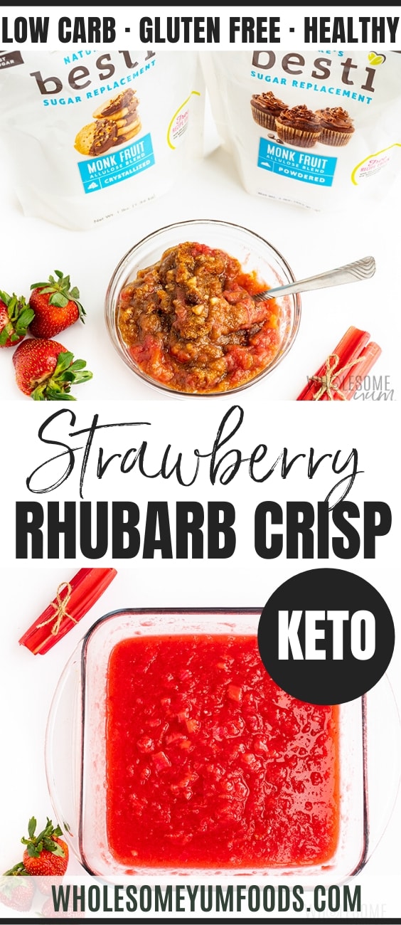 strawberry rhubarb crisp healthy - pinterest