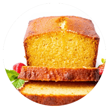 Pound cake made with blanched almond flour.