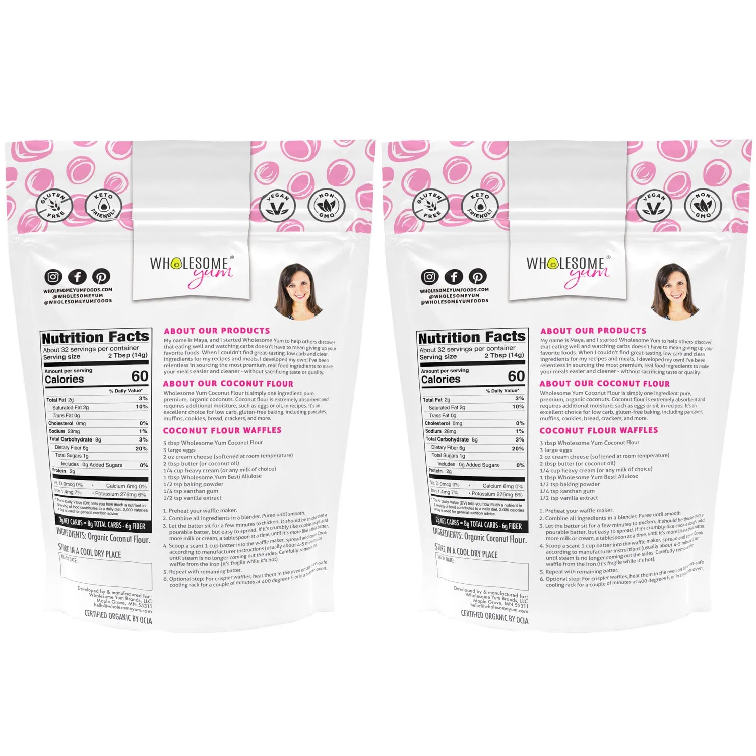 Coconut Flour 2-packs back