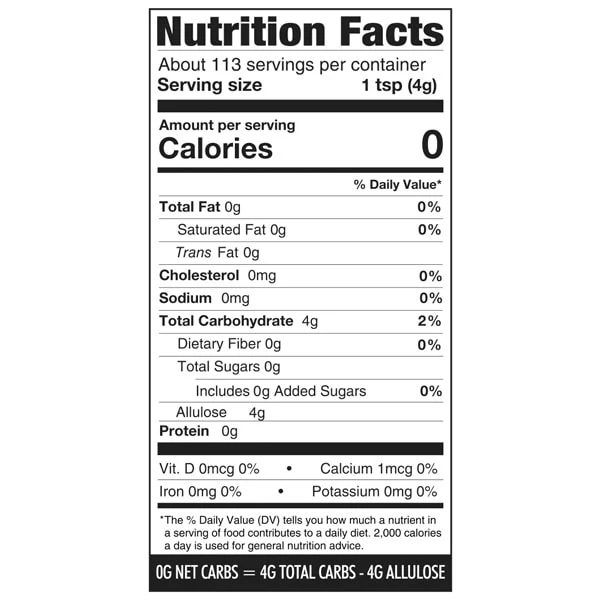 Brown sugar packaging nutrition facts