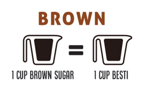 Cup conversion for Besti sweetener