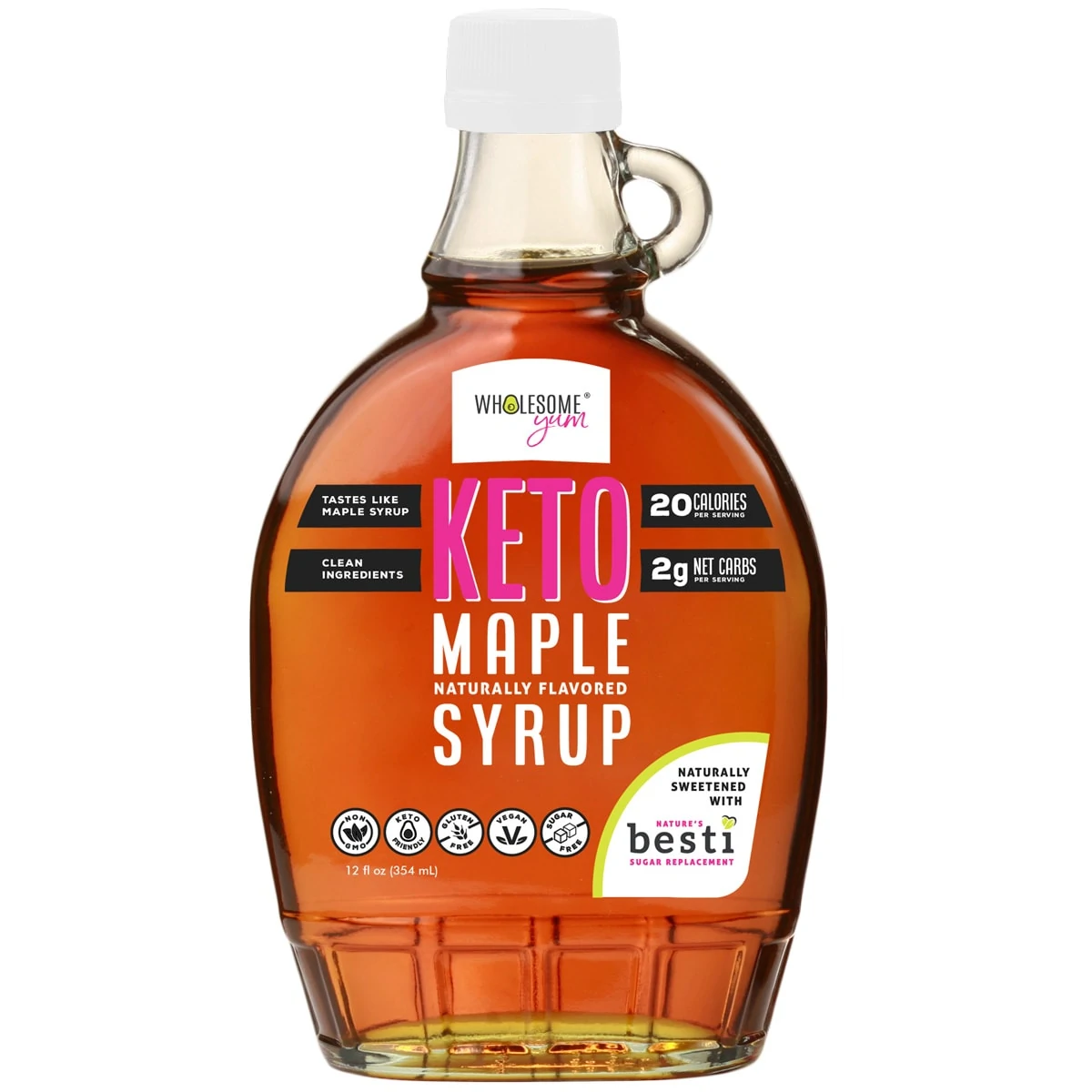 Wholesome Yum Maple Flavored Syrup - Front