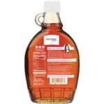 Maple flavored syrup bottle back