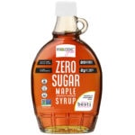 Zero sugar maple syrup front.