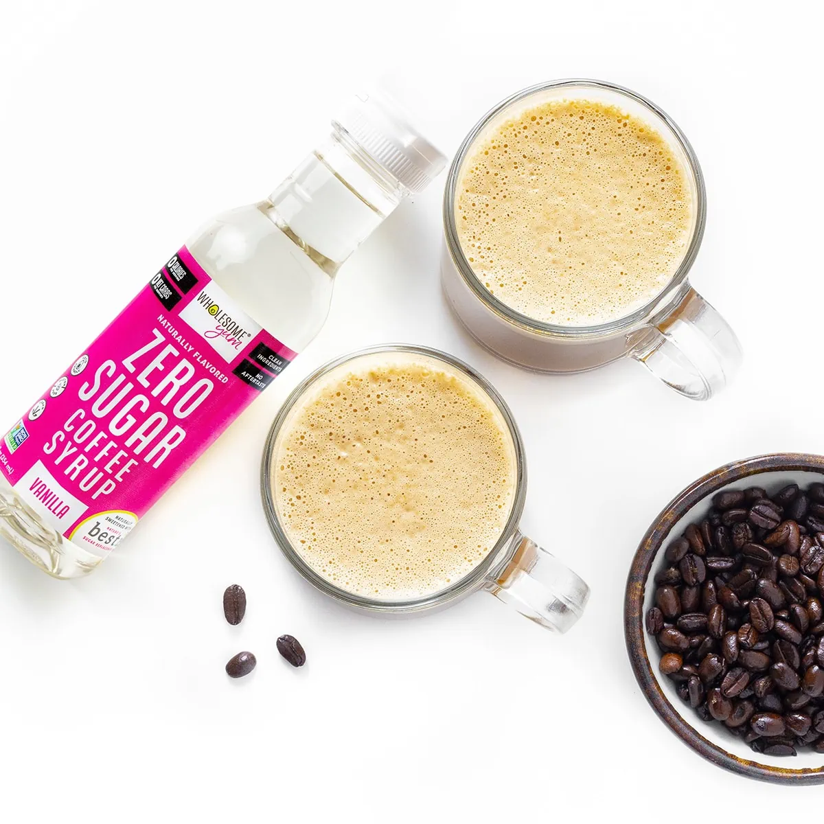 wholesomeyum-Wholesome Yum Sugar Free Coffee Syrup Zero sugar vanilla syrup with coffee.