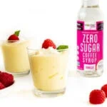 Zero sugar vanilla syrup with vanilla pudding.