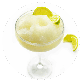 Frozen margarita made with keto simple syrup.