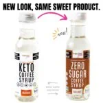 Zero sugar hazelnut syrup updated packaging.