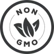 A round icon that says non gmo.