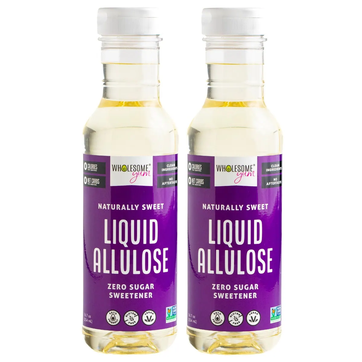 Liquid allulose front of bottle 2 pack. Liquid allulose front of bottle 2 pack.