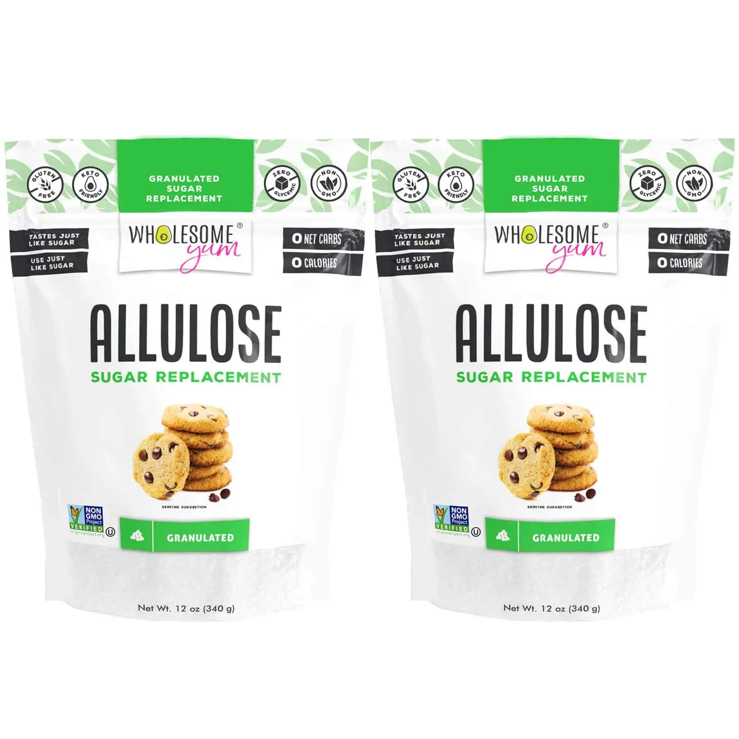 Allulose granulated front of bag 12 ounce 2 pack Allulose granulated front of bag 12 ounce 2 pack