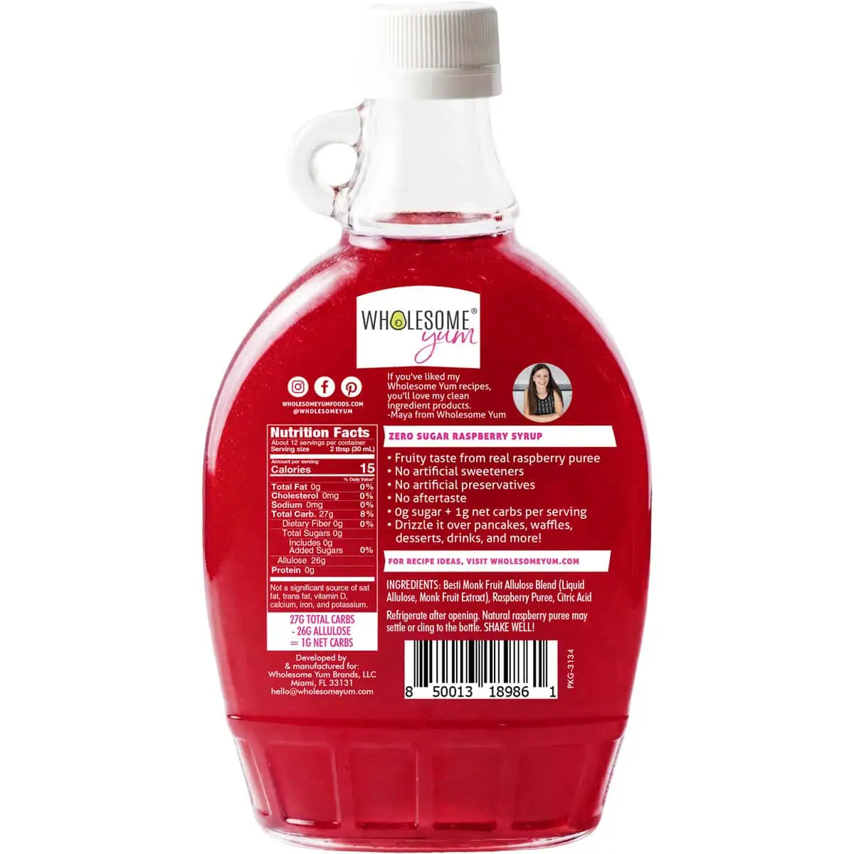 wholesomeyum-Wholesome Yum Sugar Free Raspberry Syrup